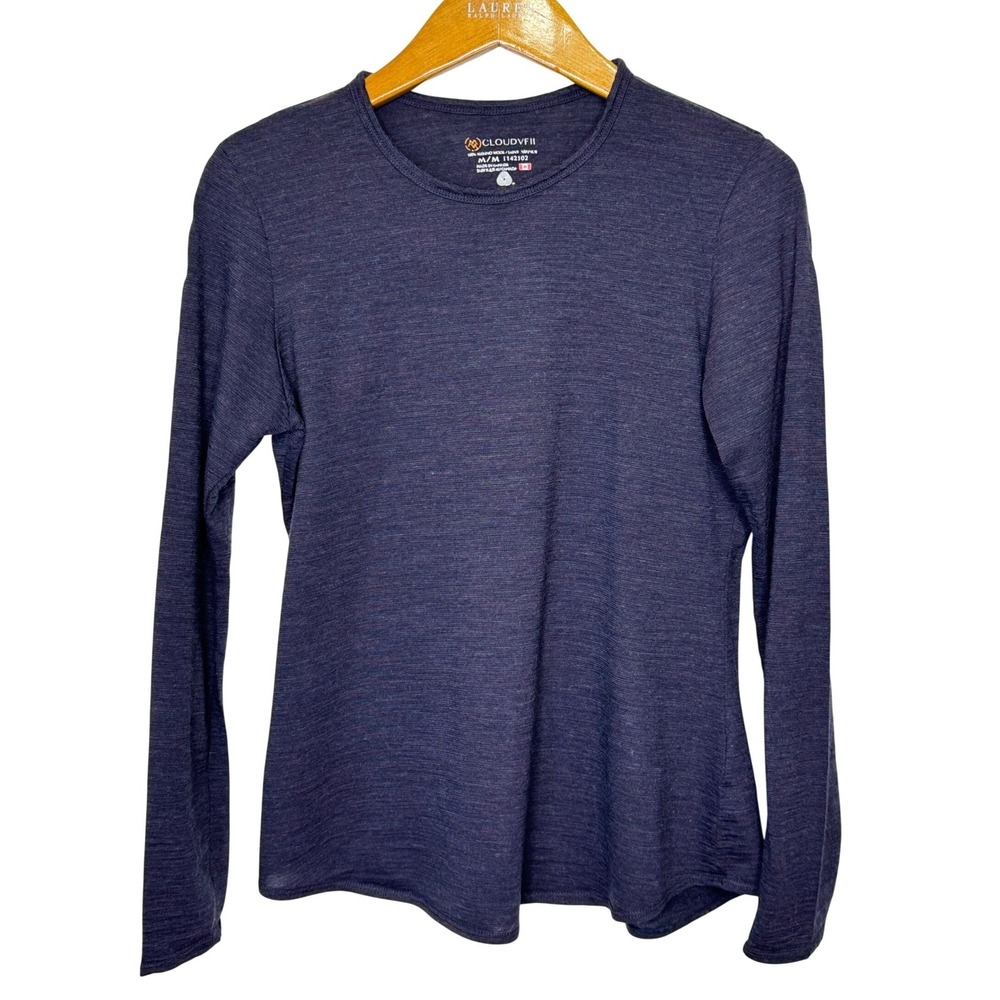 Cloudveil Merino Baselayer Shirts (2) Womens M Blue/Red